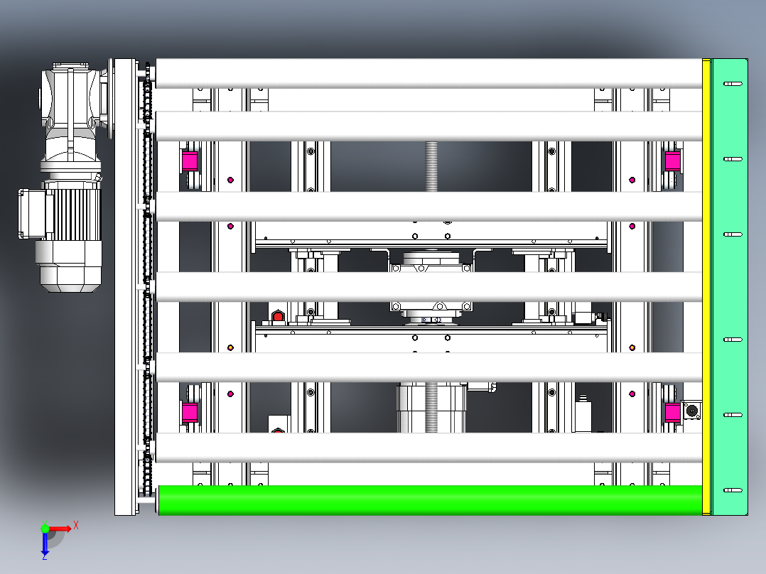 顶升移行滚动线sw20可编辑俯视图