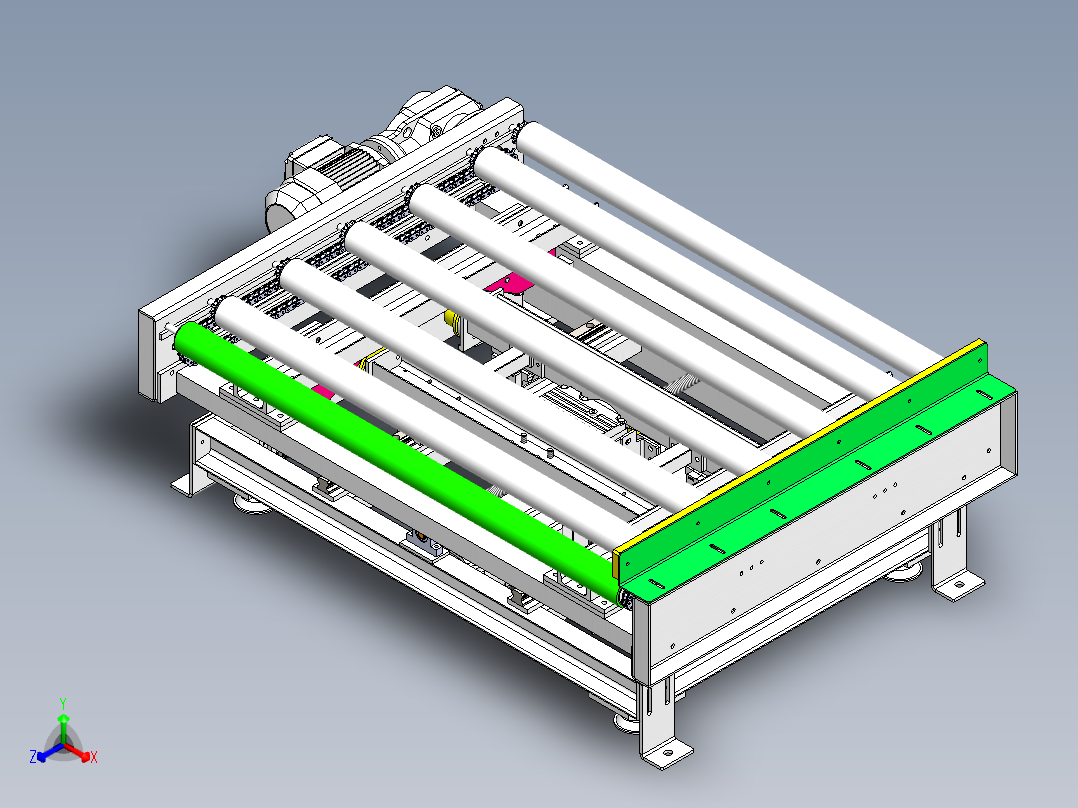 顶升移行滚动线sw20可编辑正等轴测图