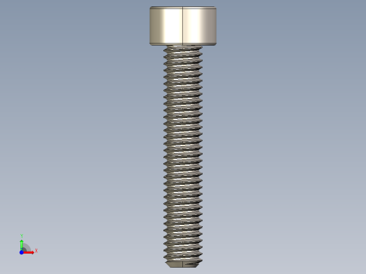 Screw_DIN_912_M3.5x20F_A2.STEP公制内六角螺钉前视缩略图