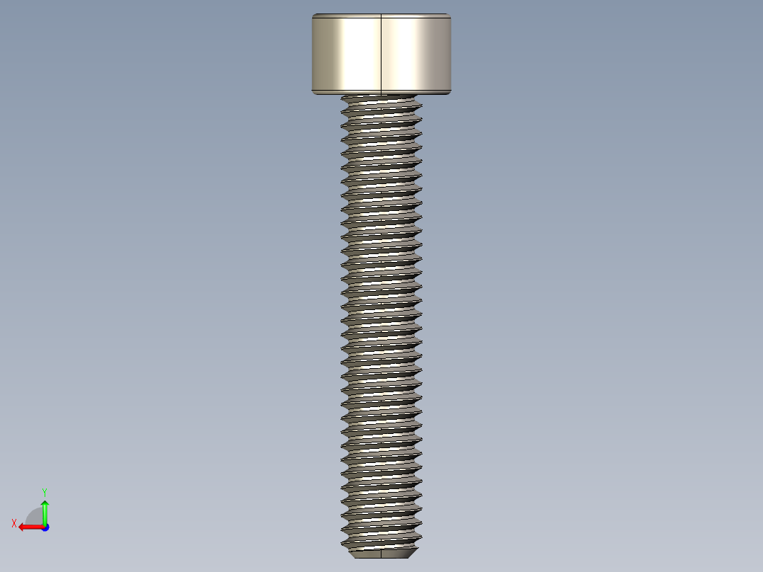 Screw_DIN_912_M3.5x20F_A2.STEP公制内六角螺钉后视图