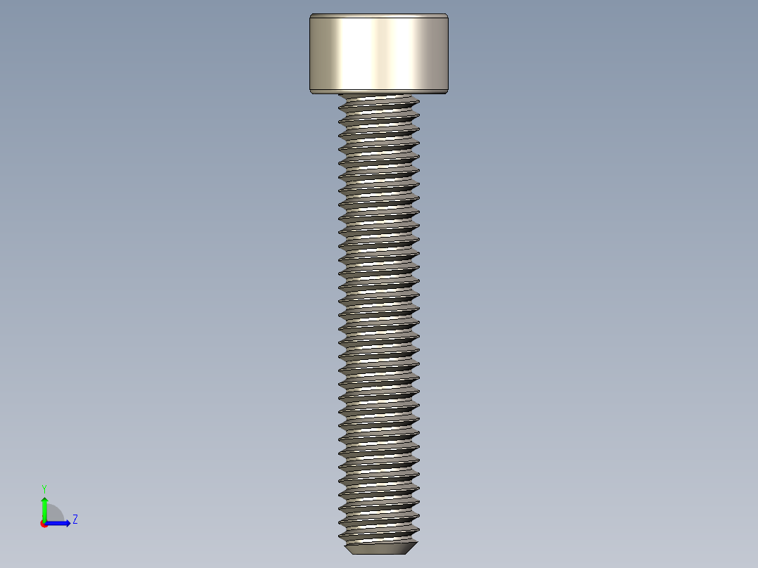 Screw_DIN_912_M3.5x20F_A2.STEP公制内六角螺钉左视图