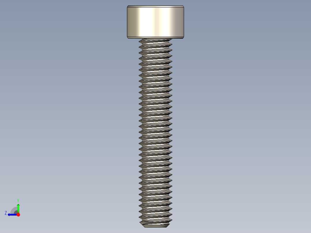 Screw_DIN_912_M3.5x20F_A2.STEP公制内六角螺钉右视图