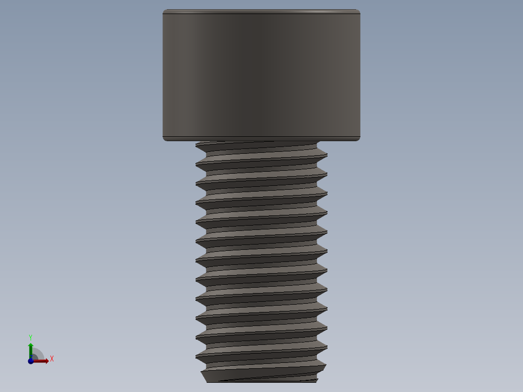 Screw_DIN_912_M12x22F_A2.SLDPRT公制内六角螺钉前视图