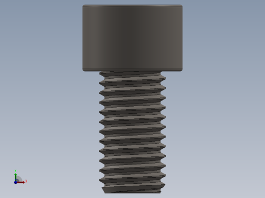 Screw_DIN_912_M12x22F_A2.SLDPRT公制内六角螺钉前视缩略图