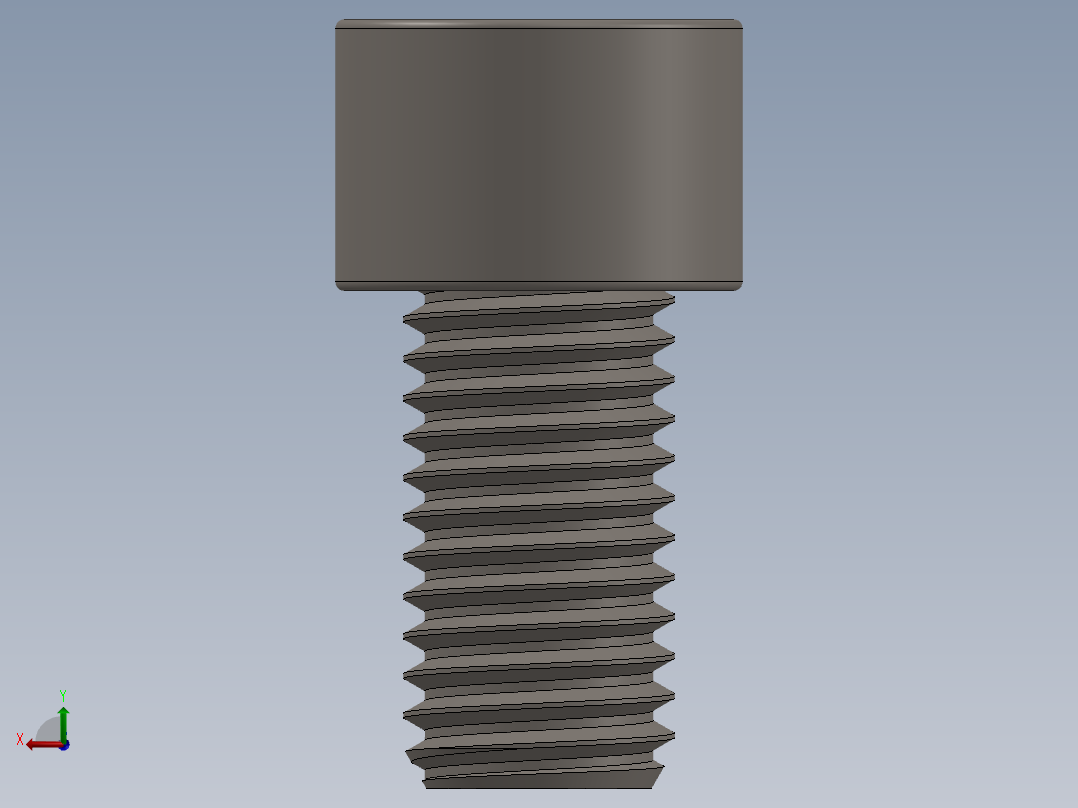 Screw_DIN_912_M12x22F_A2.SLDPRT公制内六角螺钉后视图
