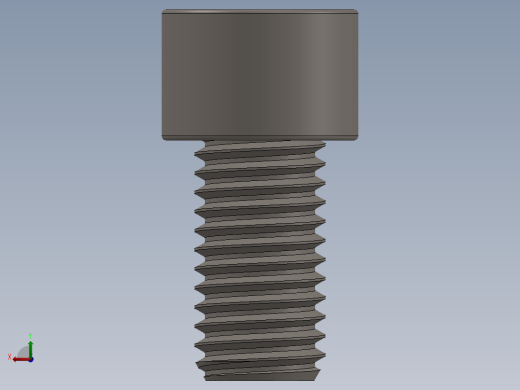 Screw_DIN_912_M12x22F_A2.SLDPRT公制内六角螺钉后视缩略图