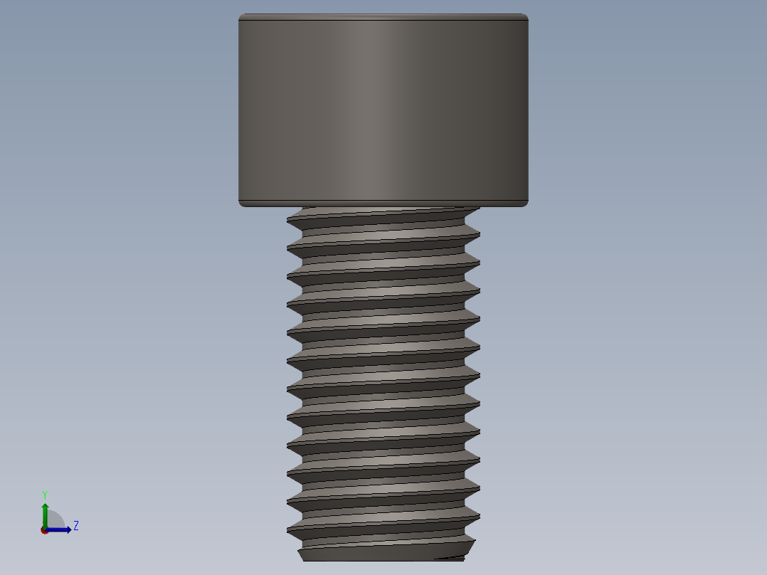 Screw_DIN_912_M12x22F_A2.SLDPRT公制内六角螺钉左视图