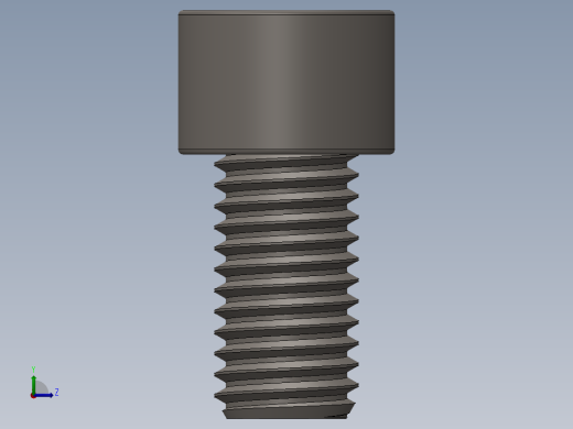 Screw_DIN_912_M12x22F_A2.SLDPRT公制内六角螺钉左视缩略图