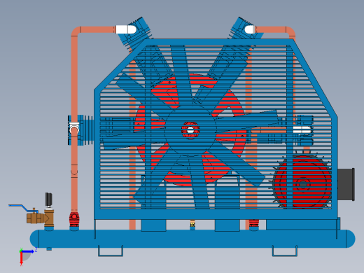 四列双压力控制往复式空压机后视缩略图