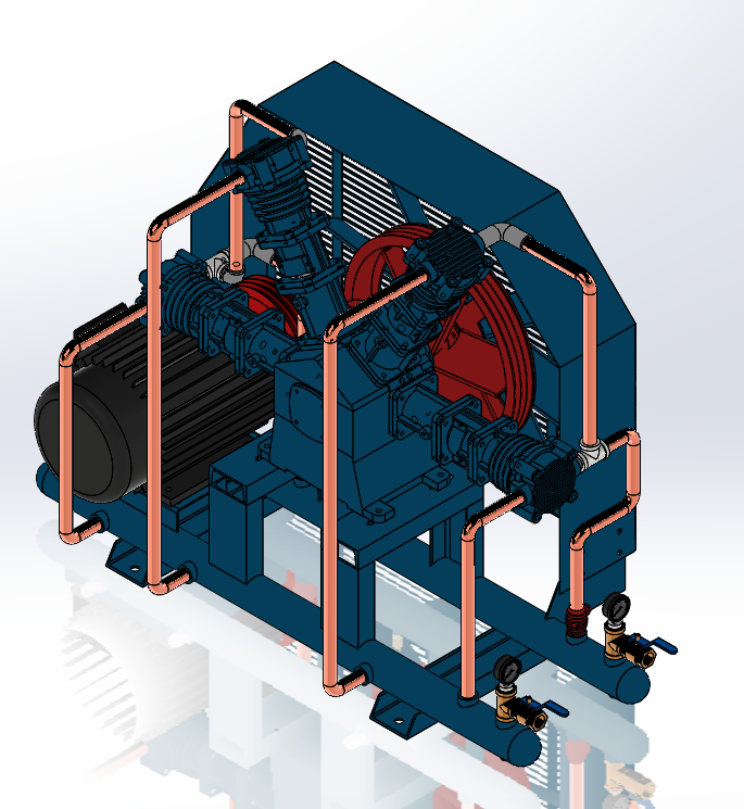 四列双压力控制往复式空压机