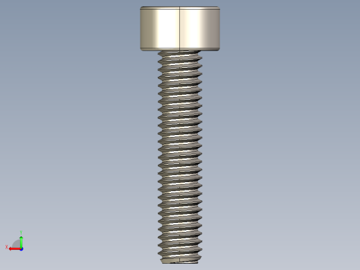 Screw_DIN_912_M2.5x12F_A2.STEP公制内六角螺钉后视缩略图