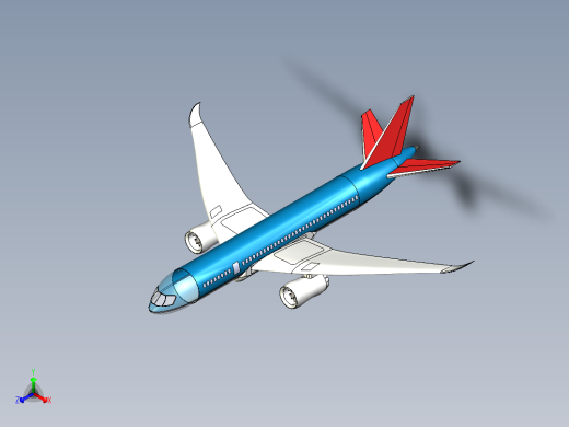 B3003416-波音787飞机俯视缩略图