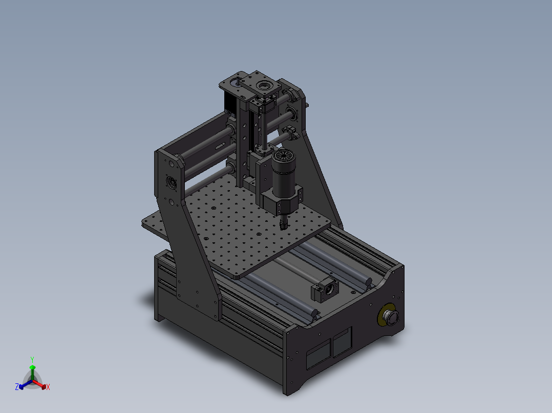 cnc-300雕刻机正等轴测图