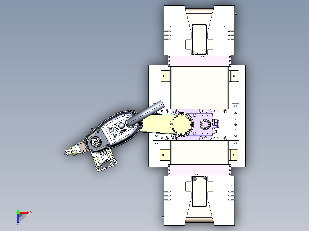 XZ-1400 3C 电子外壳自动打磨机俯视图