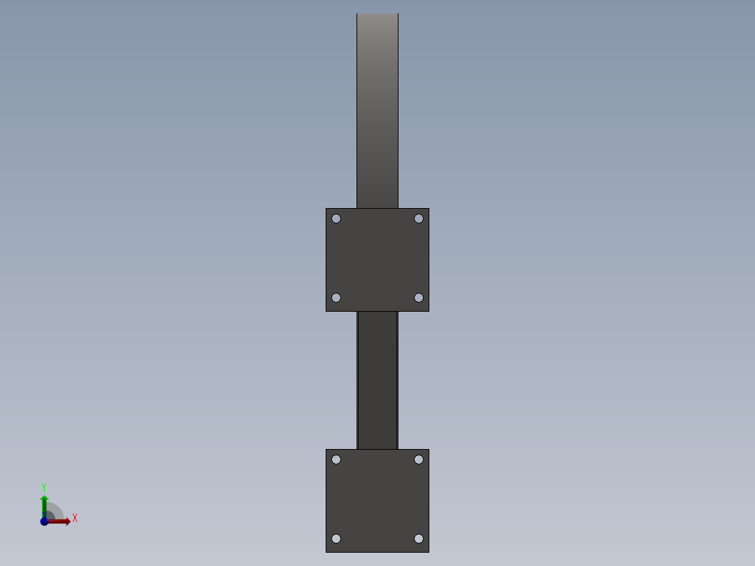 金属支架 DN 600前视图