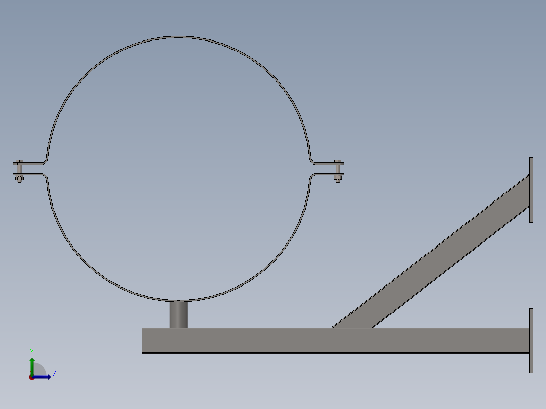 金属支架 DN 600左视图