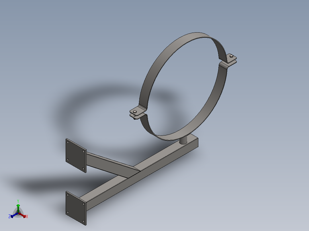 金属支架 DN 600正等轴测图