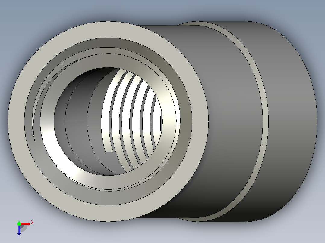 螺纹管弯头-45°等径  DN8俯视图