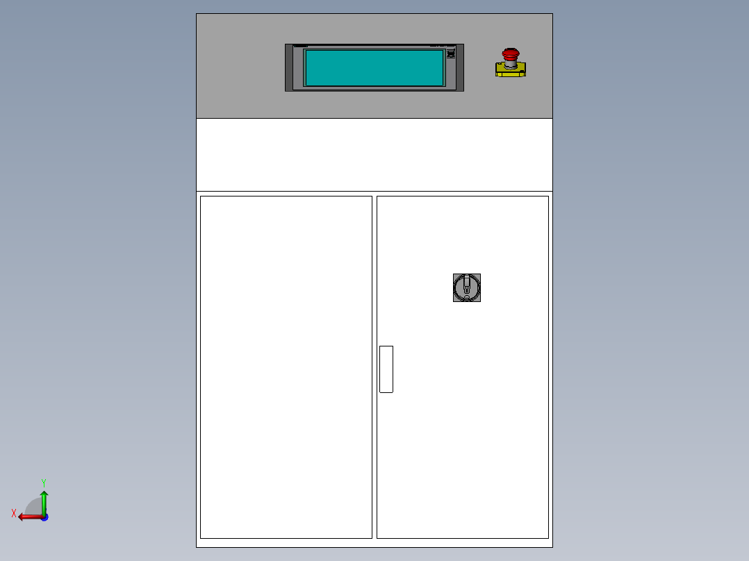控制台 操作台control-desk-2831-模型格式为 sw后视图