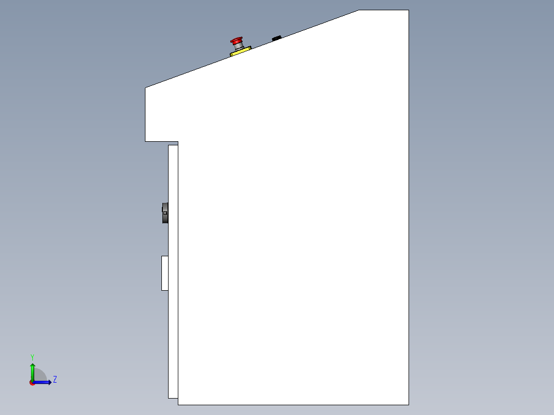 控制台 操作台control-desk-2831-模型格式为 sw左视图