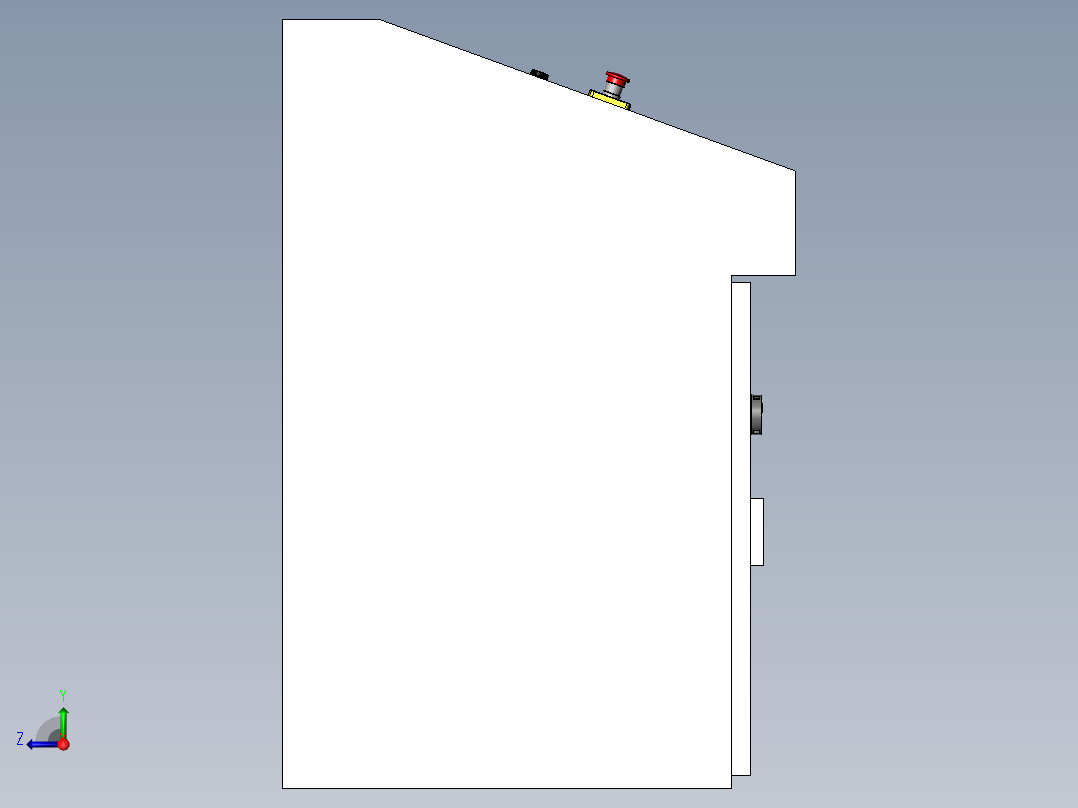 控制台 操作台control-desk-2831-模型格式为 sw右视图