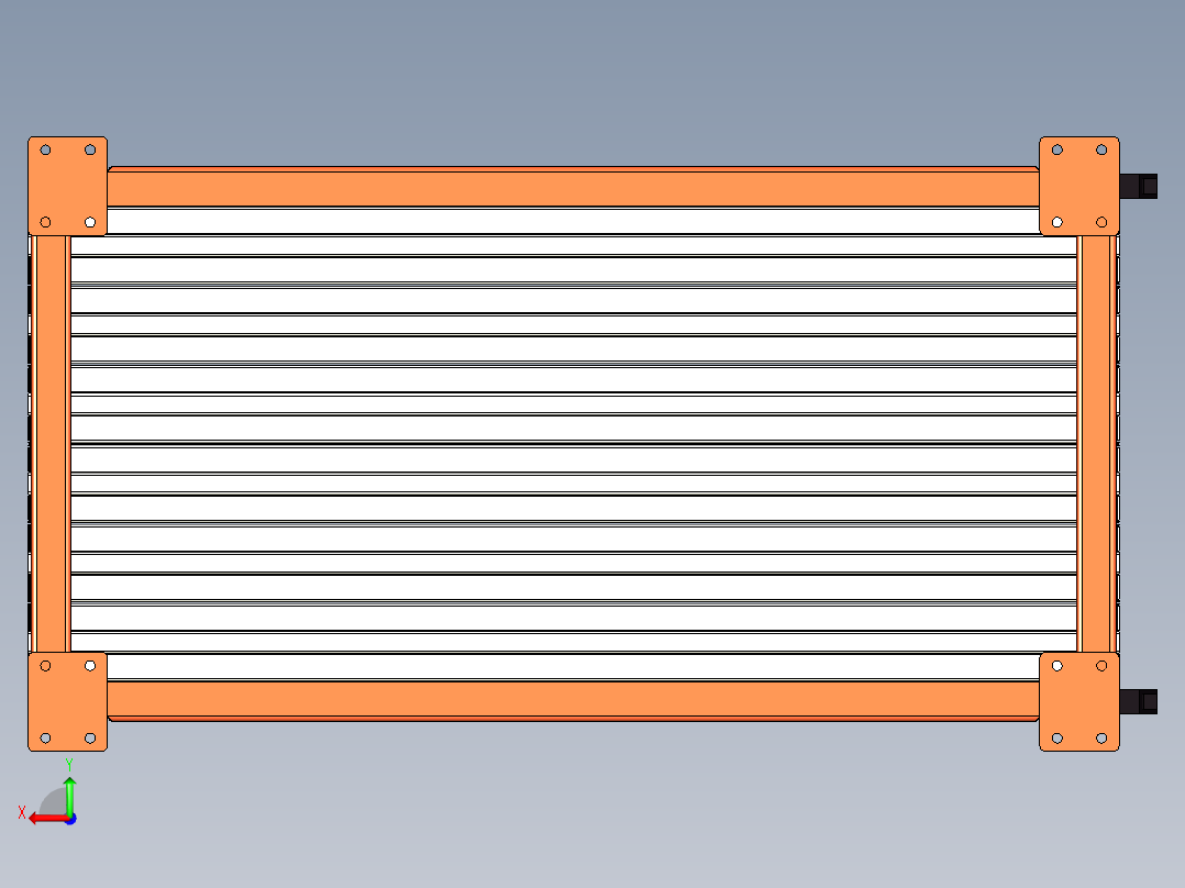 折弯刀具架后视图