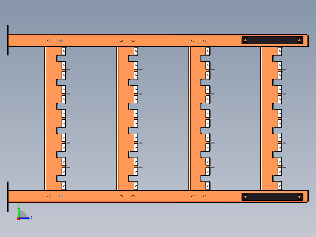 折弯刀具架左视图