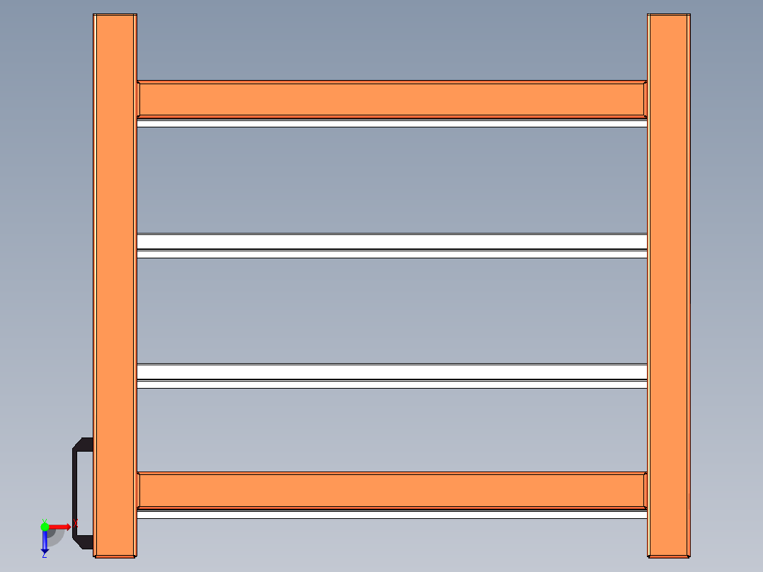 折弯刀具架俯视图