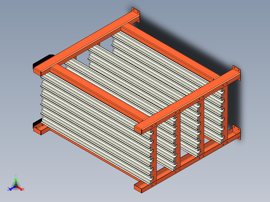 折弯刀具架正等轴测图