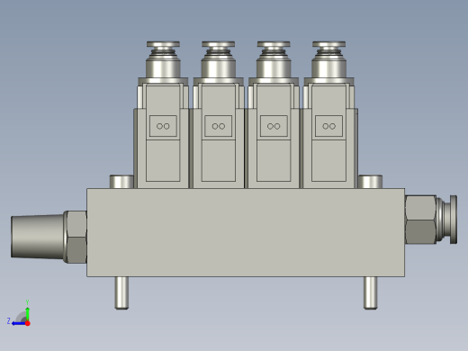4位电磁阀组件右视缩略图
