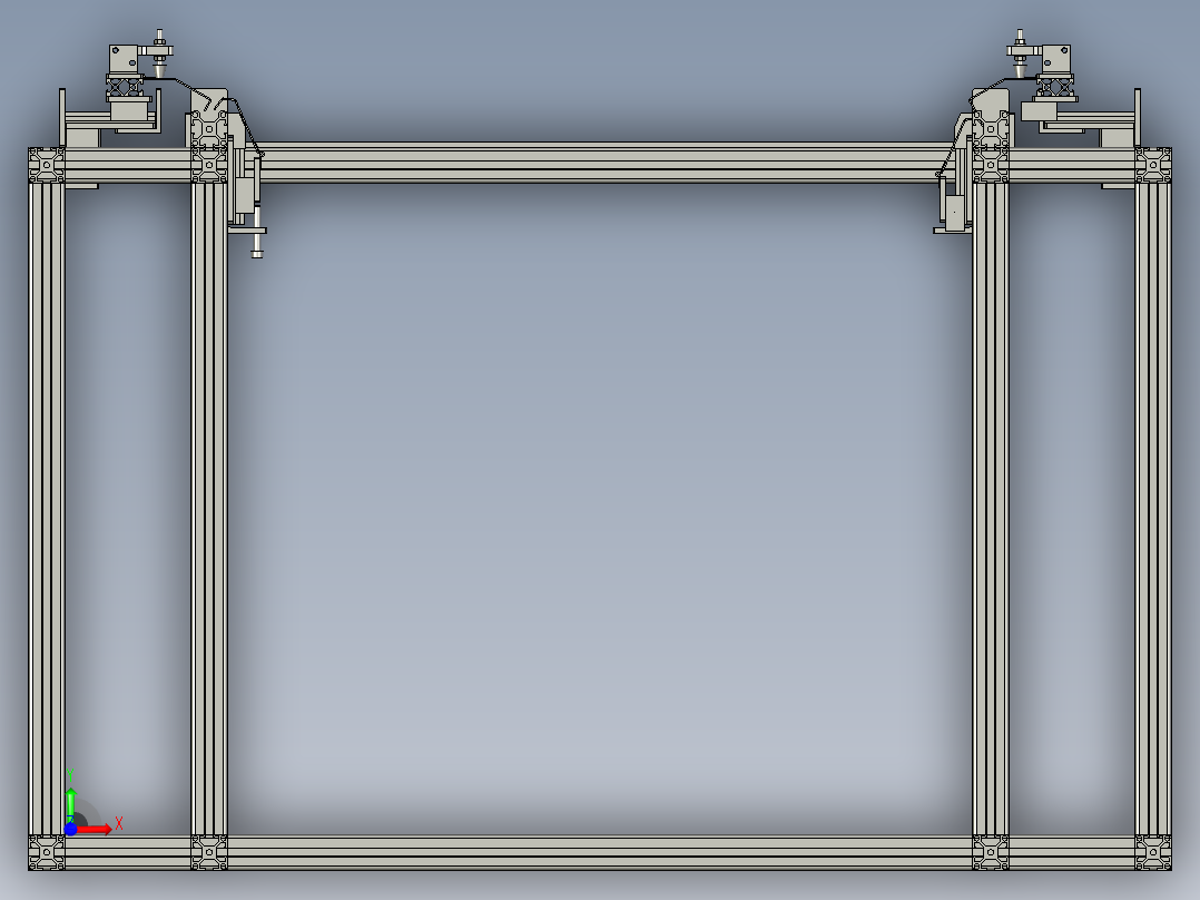 头道密封条的定位工装前视图