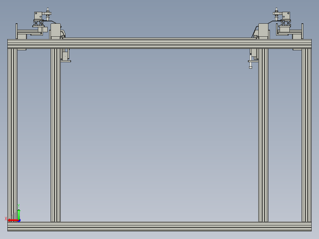 头道密封条的定位工装后视图