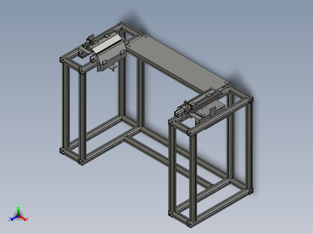 头道密封条的定位工装正等轴测图