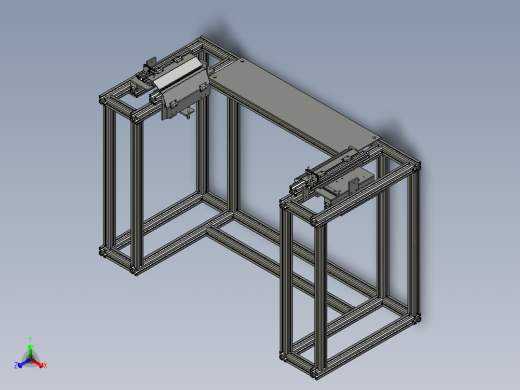 头道密封条的定位工装正等轴测缩略图