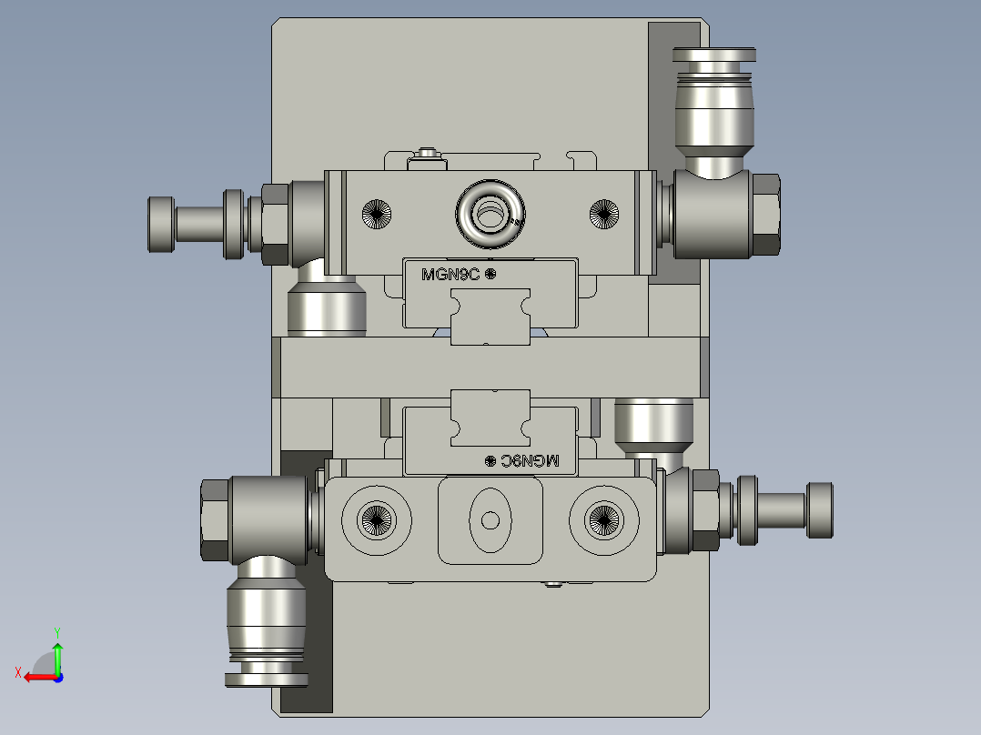 四轴PSA执行端组件后视图