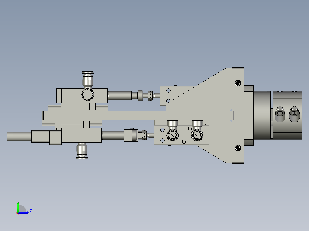 四轴PSA执行端组件左视图