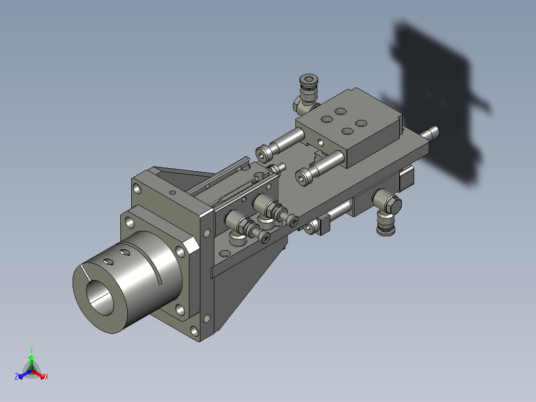 四轴PSA执行端组件正等轴测图