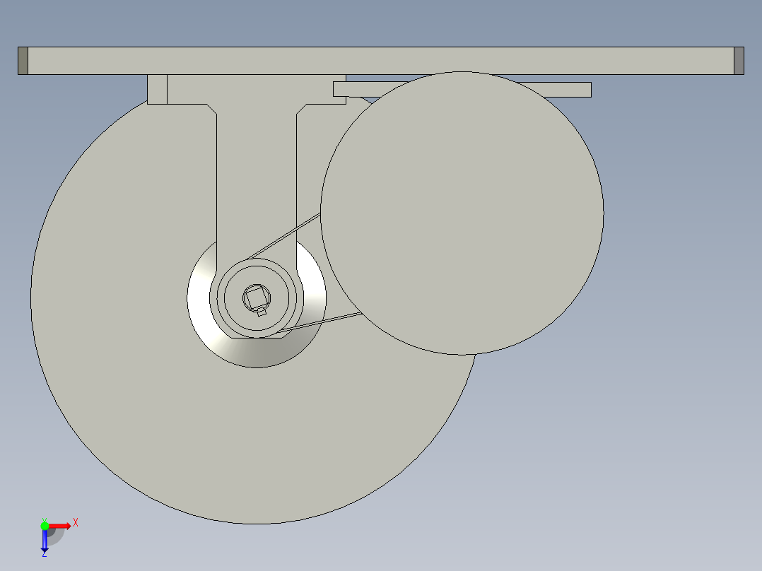 切割机头俯视图