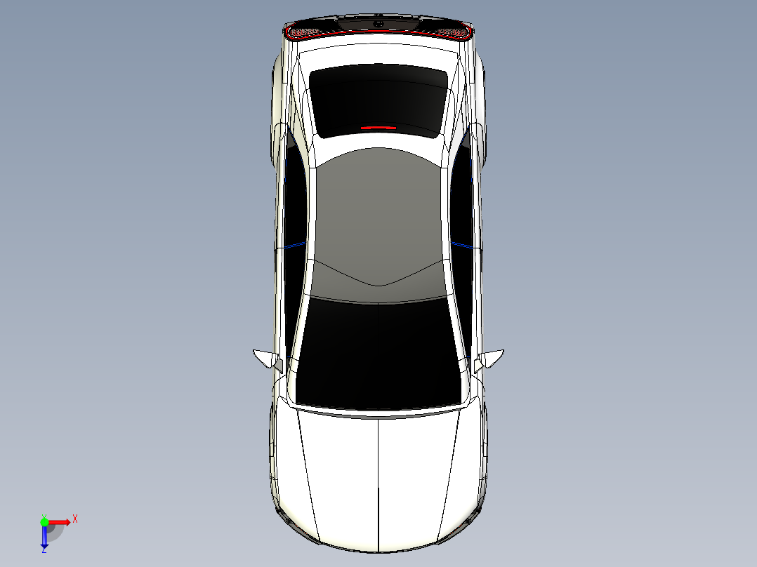 超级跑车模型设计俯视图