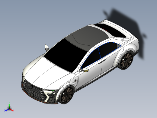 超级跑车模型设计正等轴测缩略图