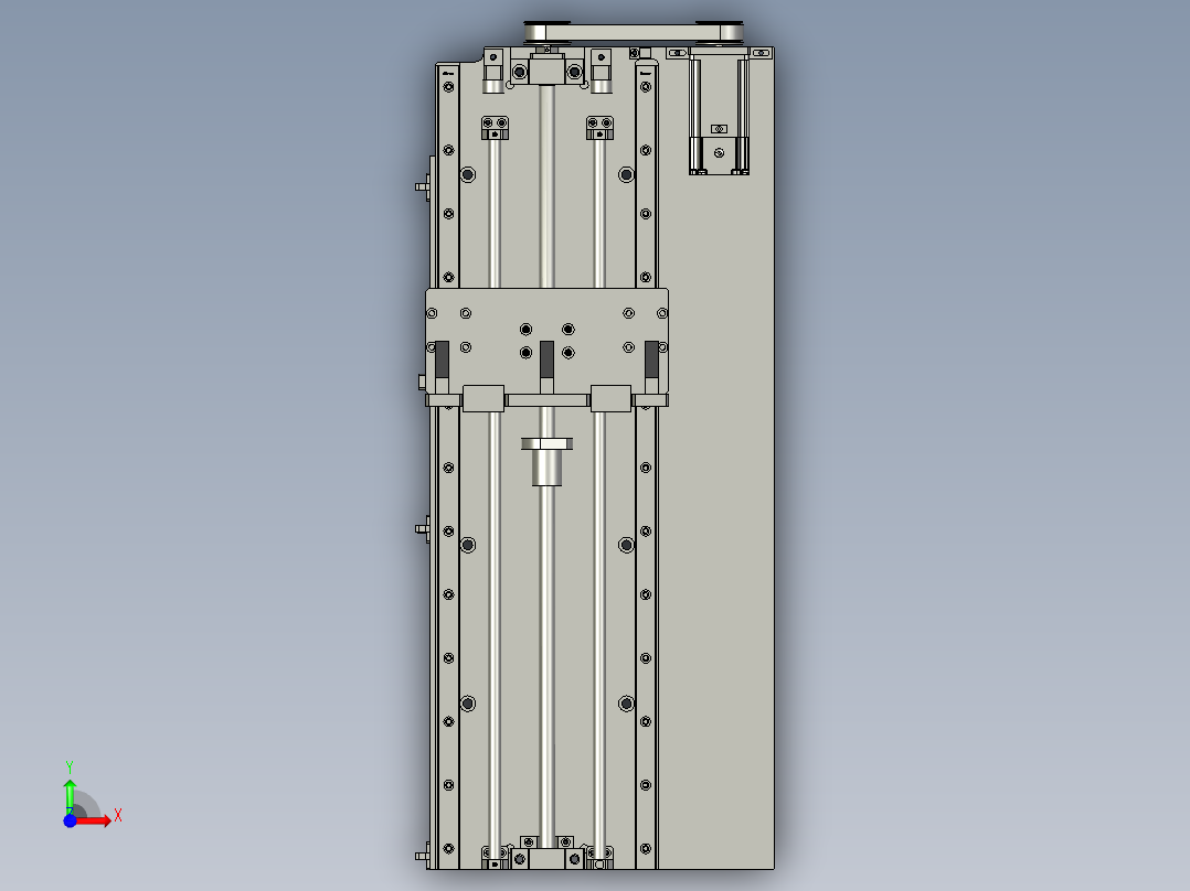 PCM板托盘Z轴组合前视图