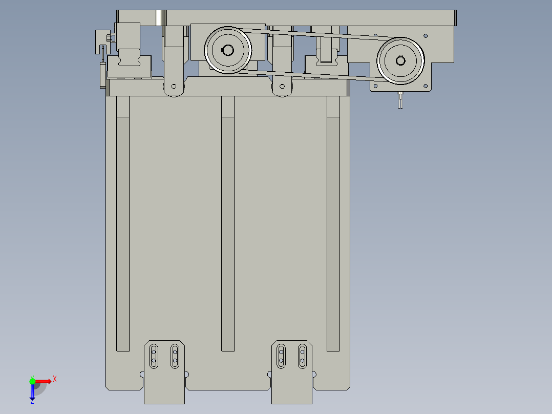 PCM板托盘Z轴组合俯视图