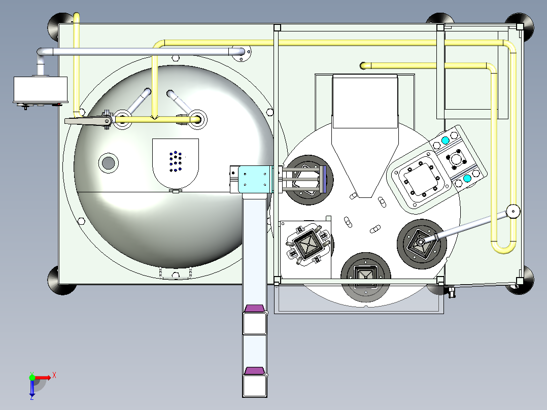 定量旋转包装机俯视图