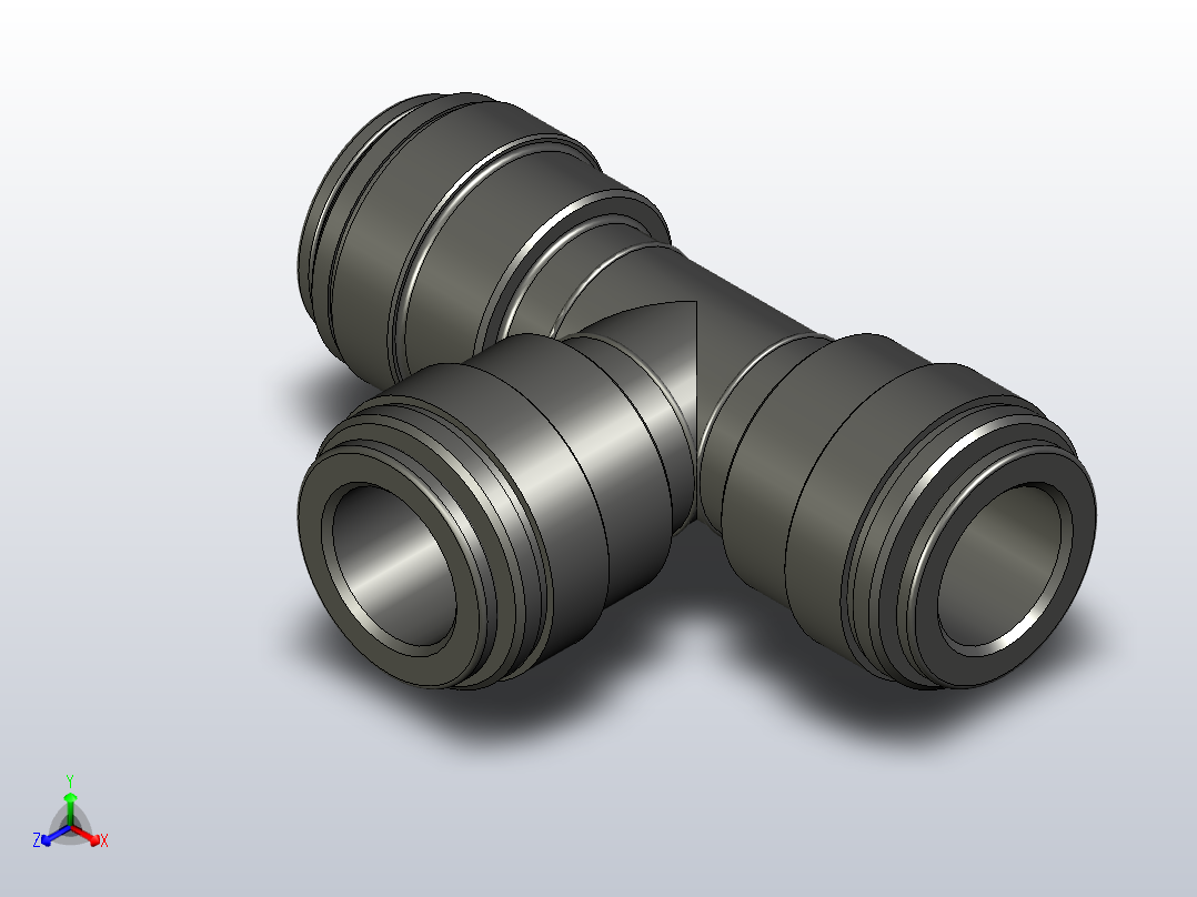 快插式接头用于管的CQT-15正等轴测图