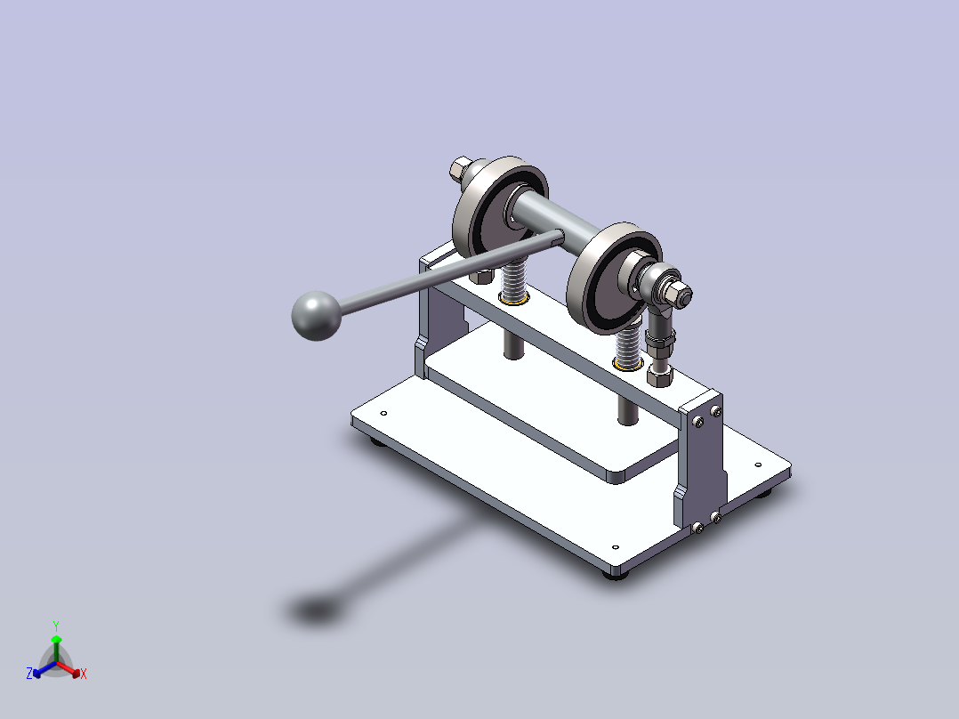 手动膜切机正等轴测图