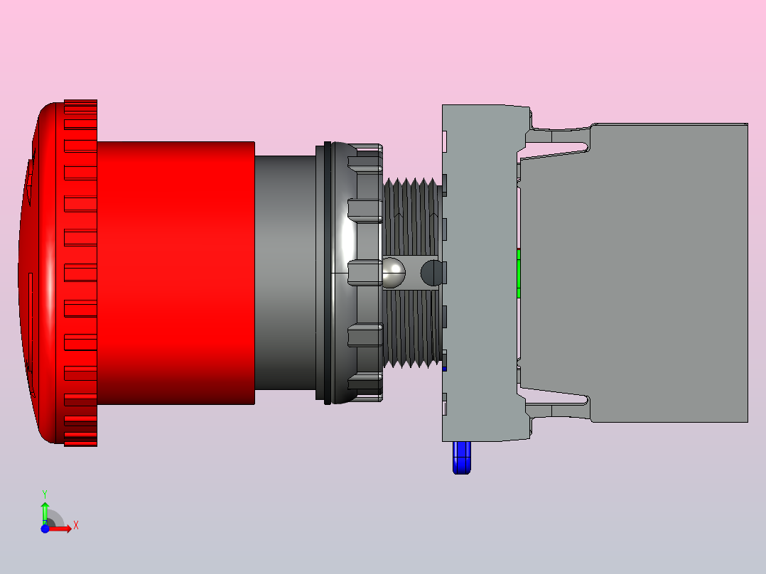 NP8-□ZS_1按钮三维模型202202前视图
