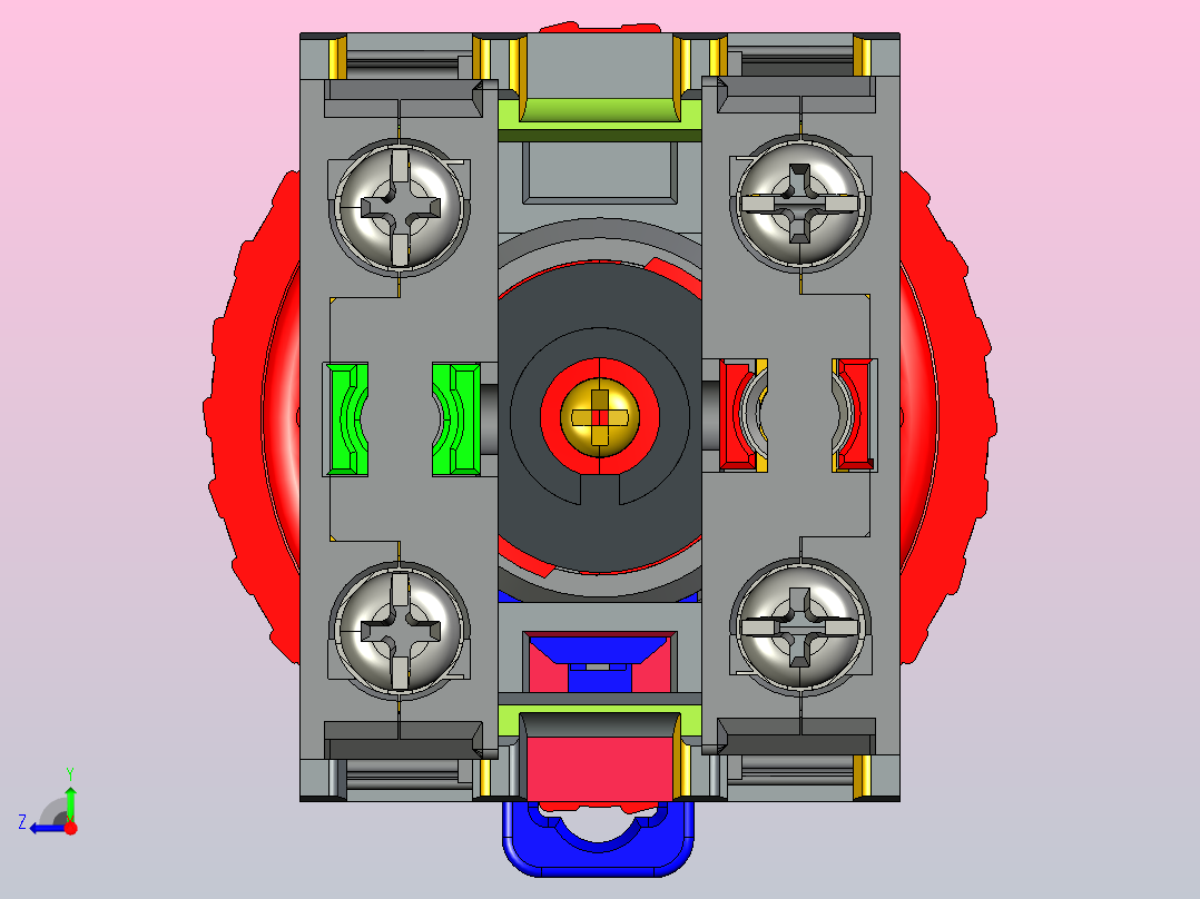 NP8-□ZS_1按钮三维模型202202右视图