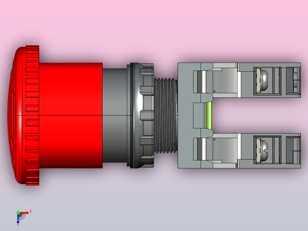 NP8-□ZS_1按钮三维模型202202俯视图