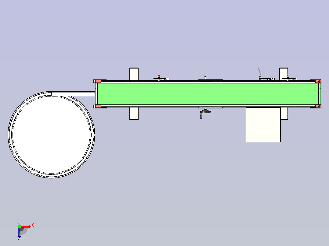 螺母传输机俯视图
