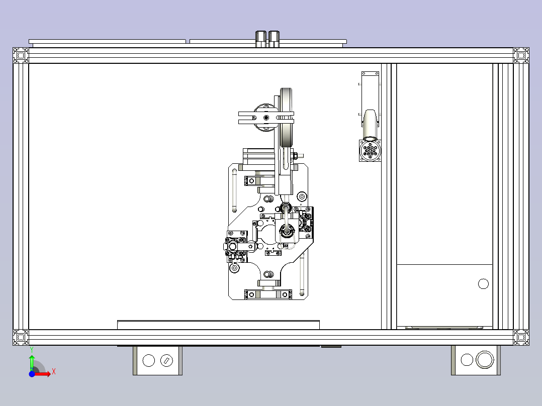 工装装翻转打螺钉机前视图